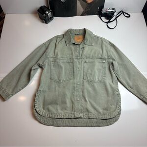 Stradivarius Green Denim Jacket
